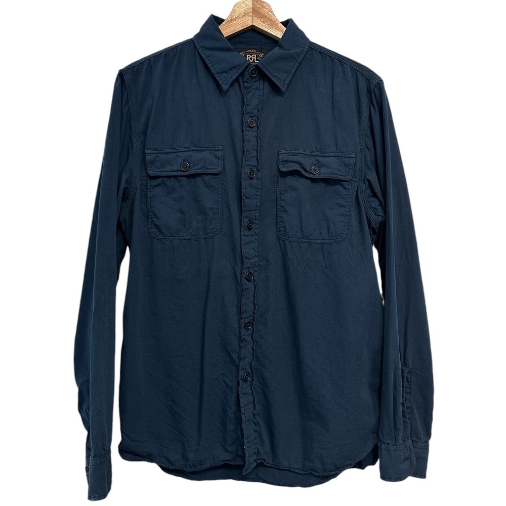 RRL -  button down cotton men's shirt - medium